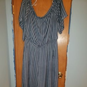 AUW off shoulder wide leg jumpsuit